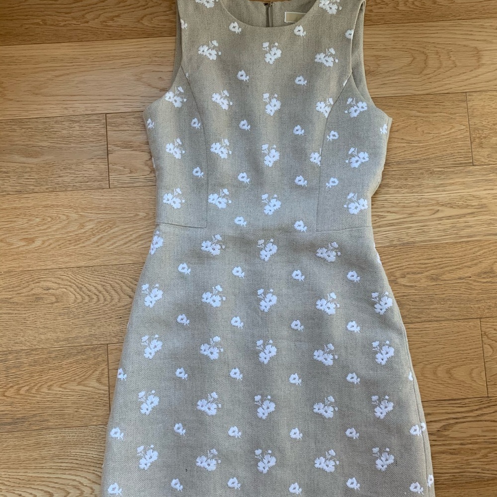 Michael Kors Linen Beige Tan Mini Dress